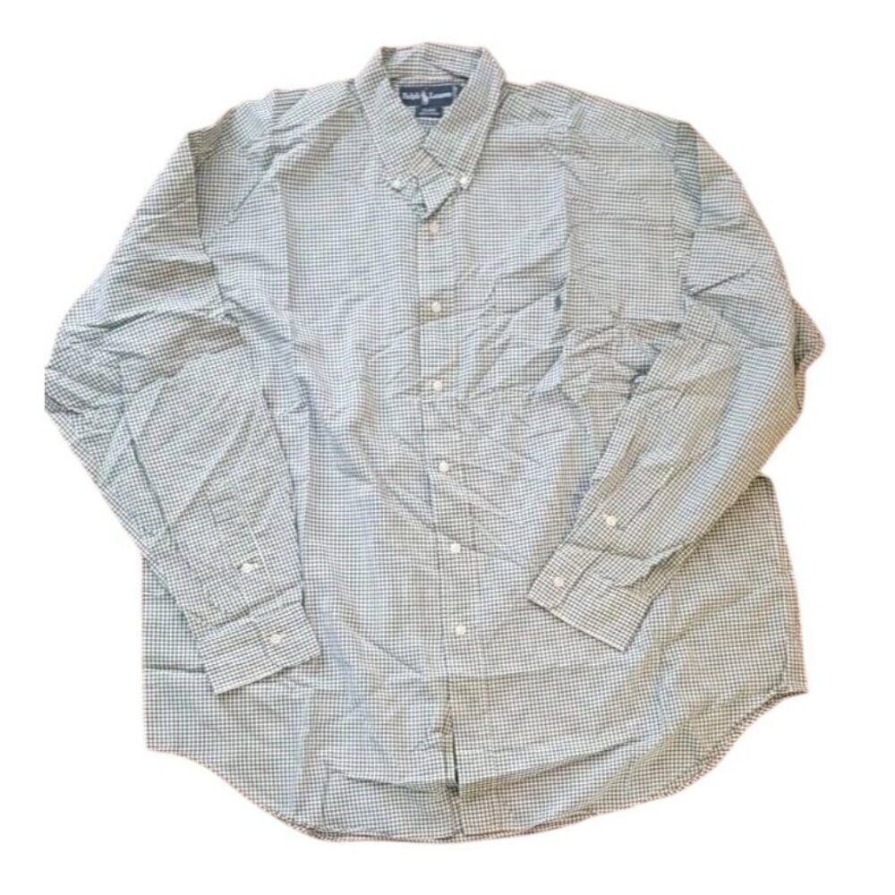 Ralph Lauren Blaire Plaid XL Button Down Check Long Sleeve Cotton Pony Logo
